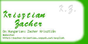 krisztian zacher business card